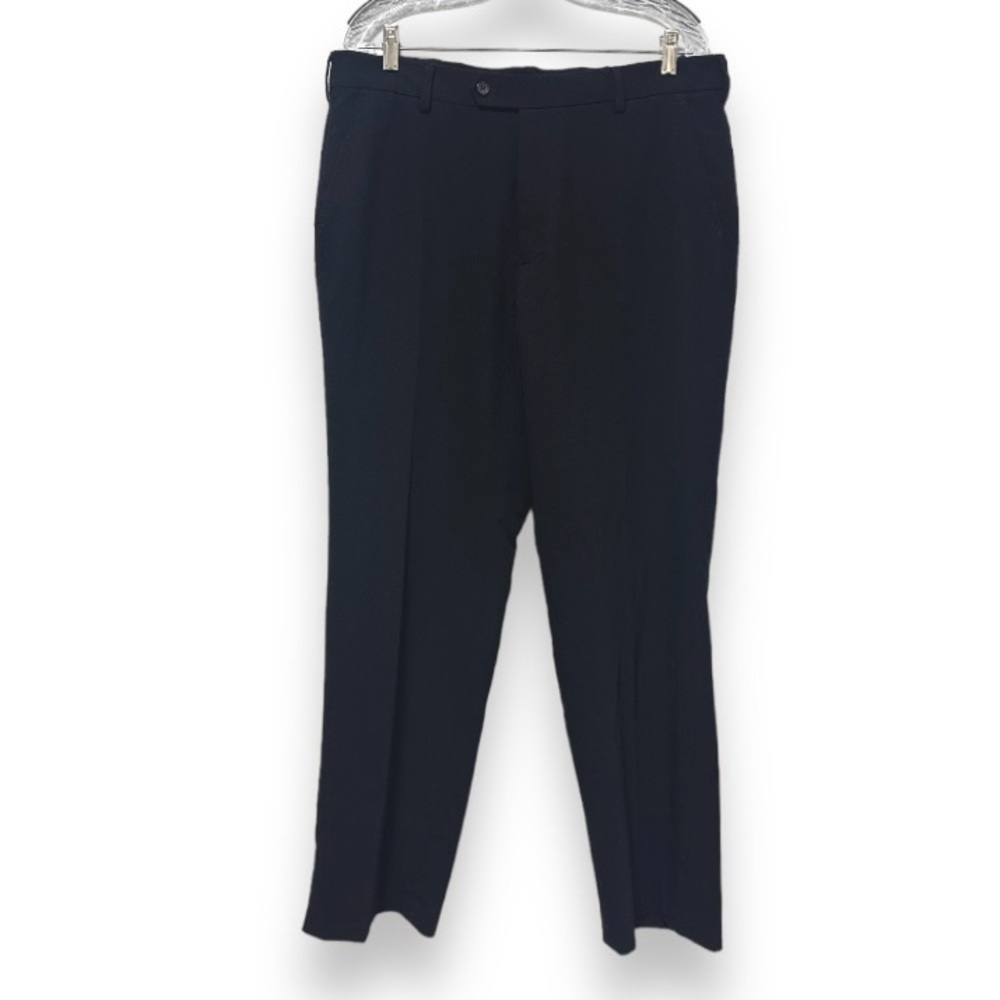 George Black Classic Pants Flat Front Trousers Men's Size 36 x 30 Classic Work